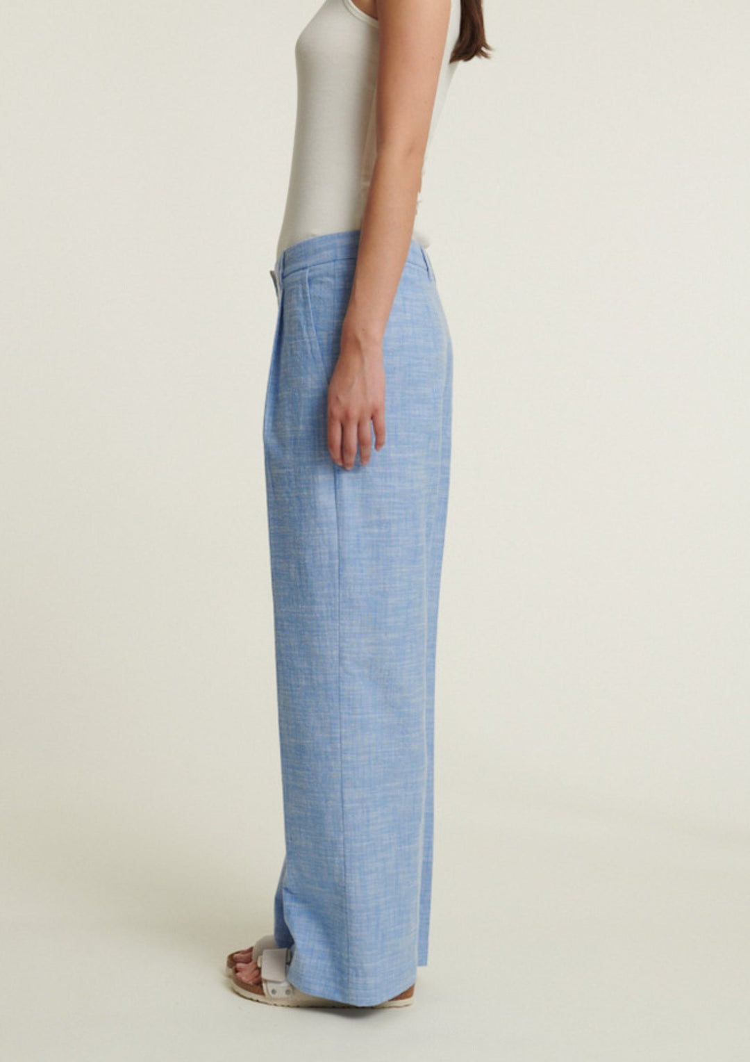 Basic Apparel - Zita Low Bukser - Quiet Harbor
