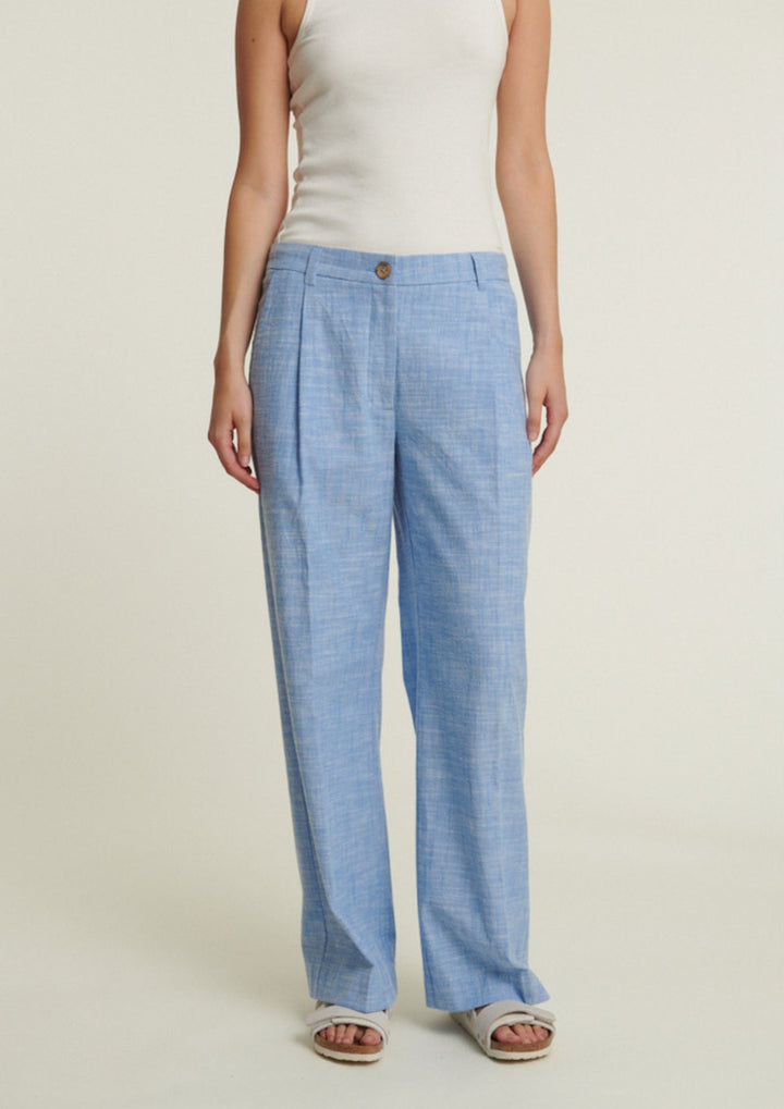 Basic Apparel - Zita Low Bukser - Quiet Harbor