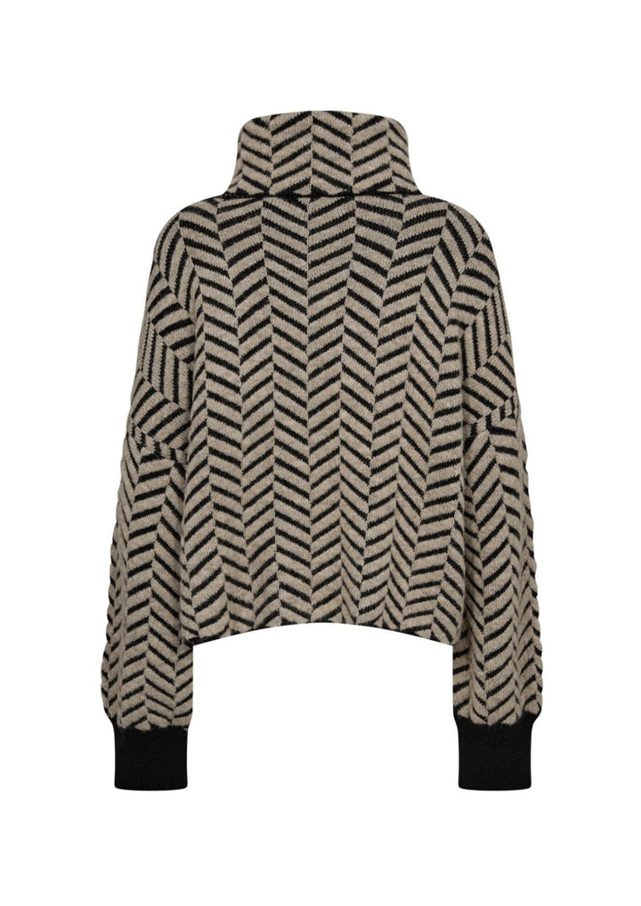Gossia - GinaGO Sweater - Black Beige Mix