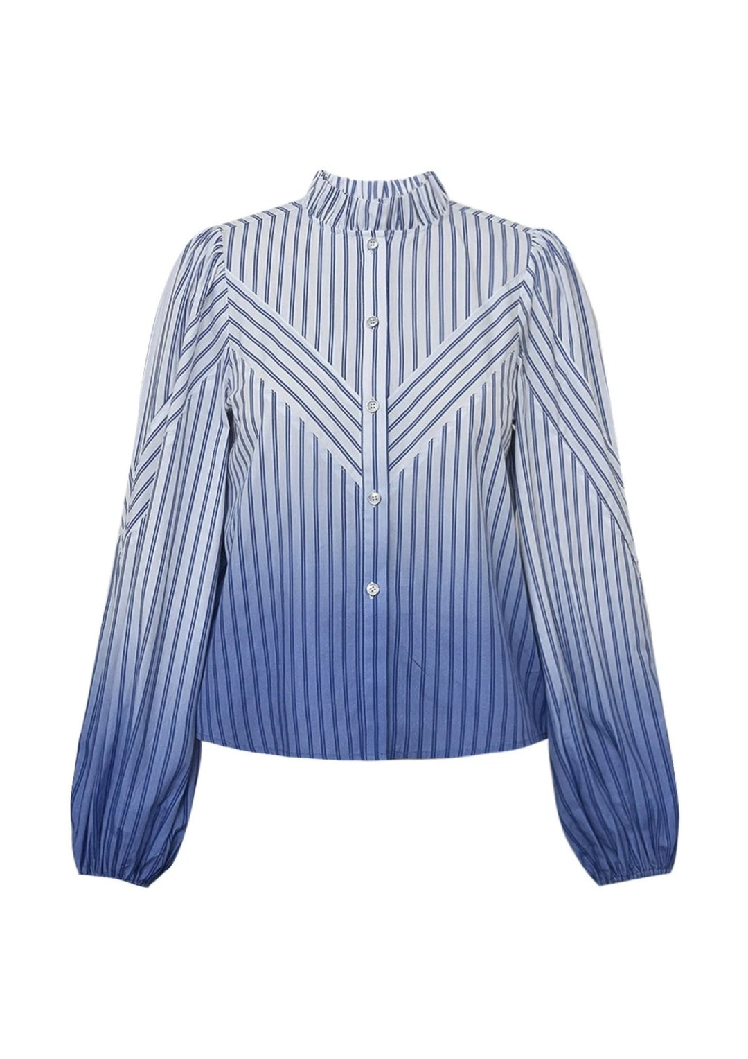Gossia - Kanya Shirt - Blue Stribe Ombere