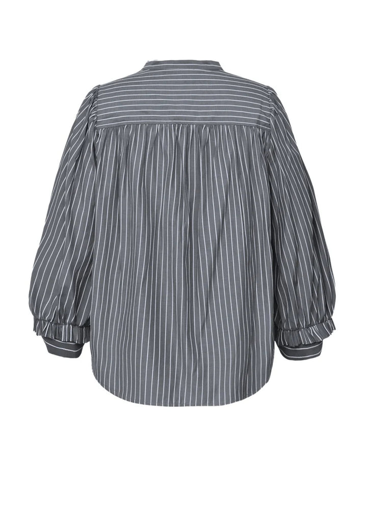 Gossia - MeeGO Sia Bluse - Grey/White Stripes