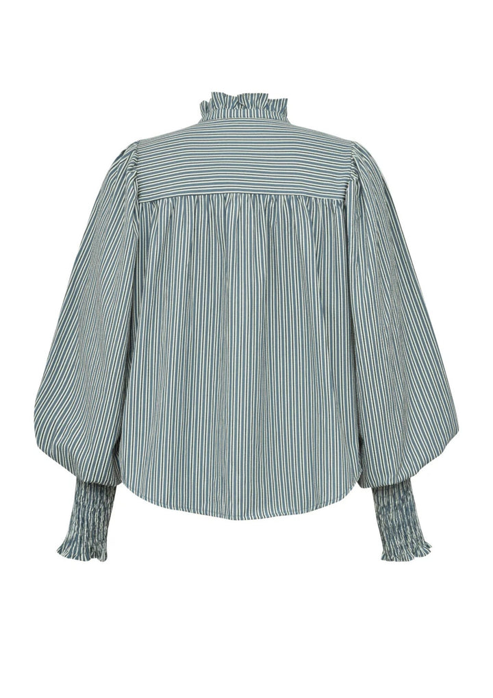 Gossia - MijaGO My Blouse - Black Blue Stripes