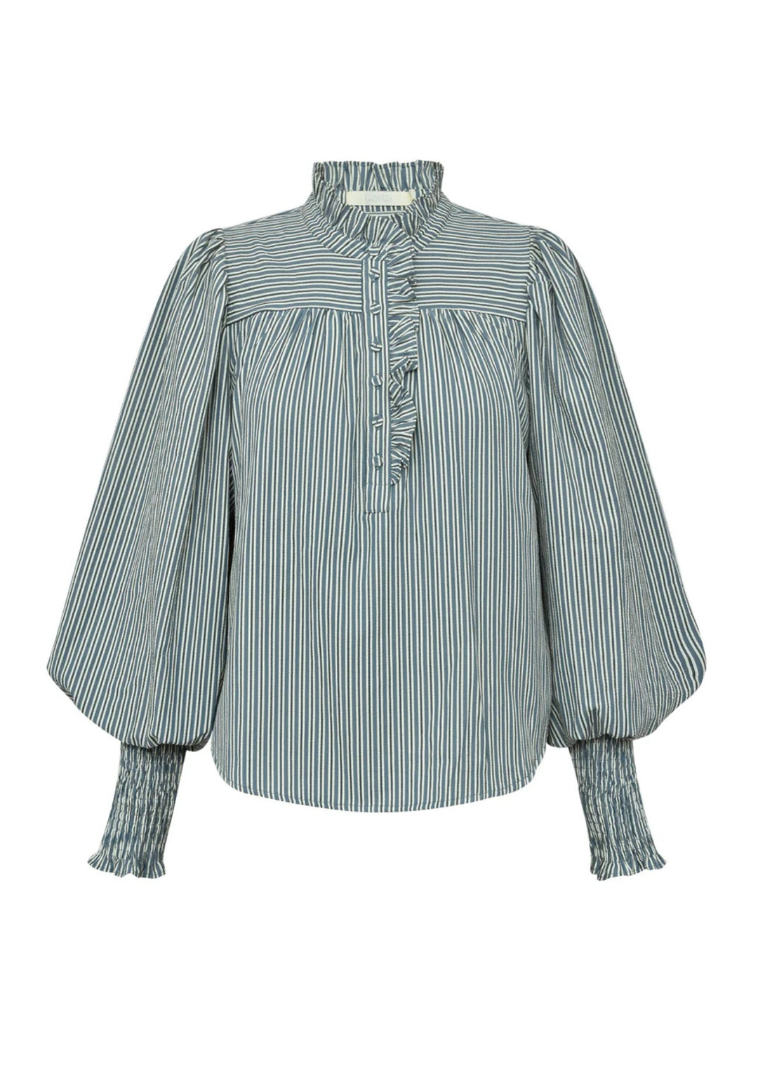 Gossia - MijaGO My Blouse - Black Blue Stripes
