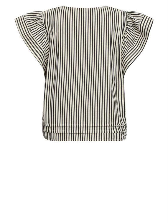 Gossia - Minka Jo Bluse - Creme Black Stripes