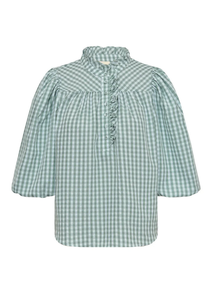 Gossia - Syrena Blouse - Mint Creme Checks