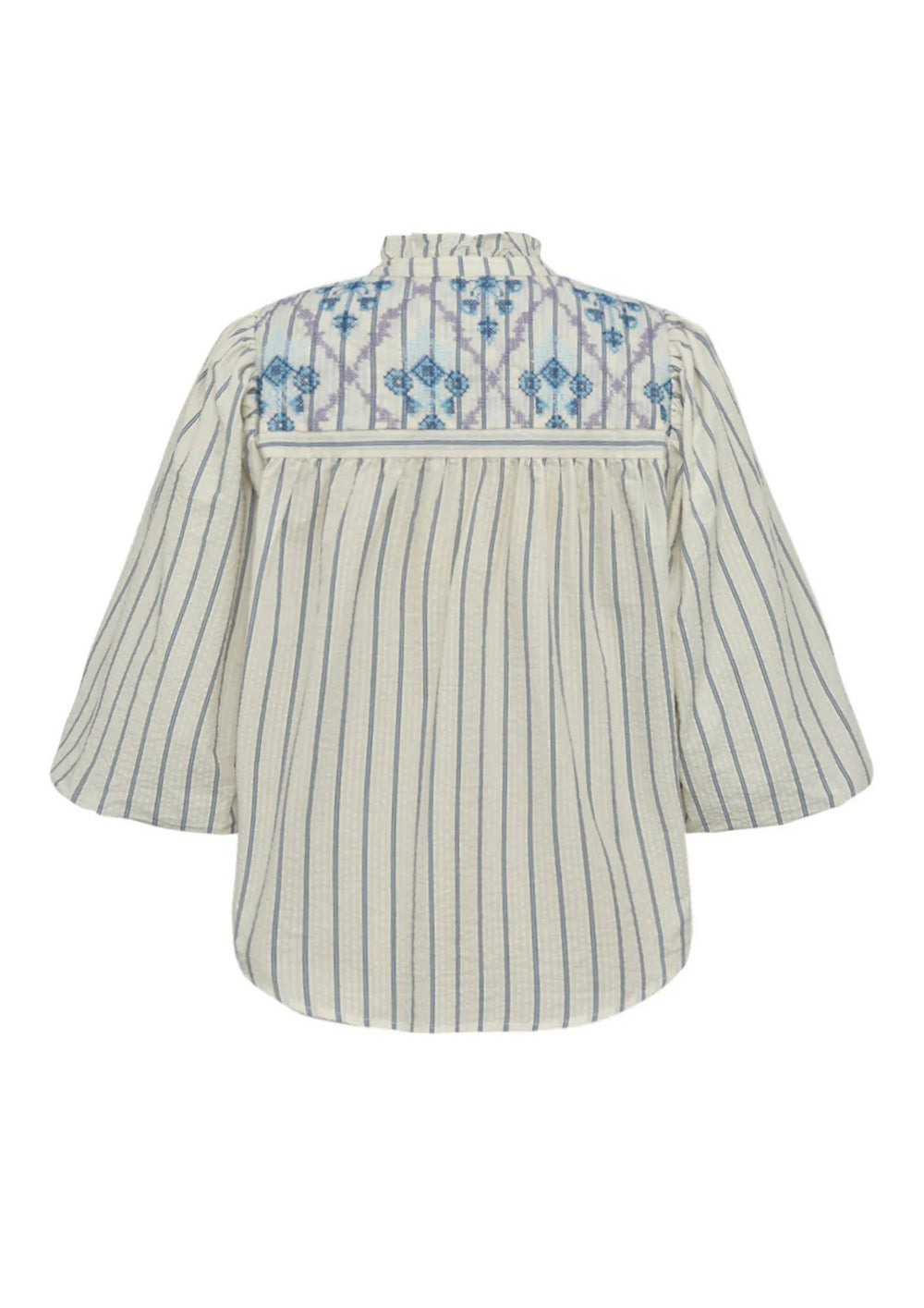 Gossia - SyrenaGO Jo - Bluse - Creme blue stripes