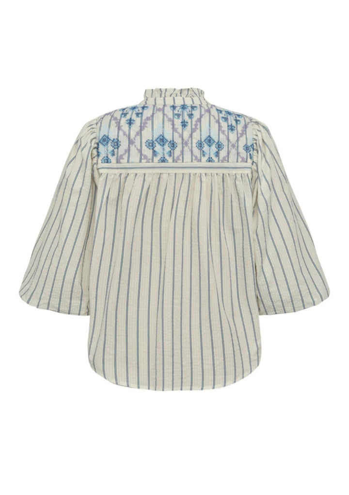 Gossia - SyrenaGO Jo - Bluse - Creme blue stripes