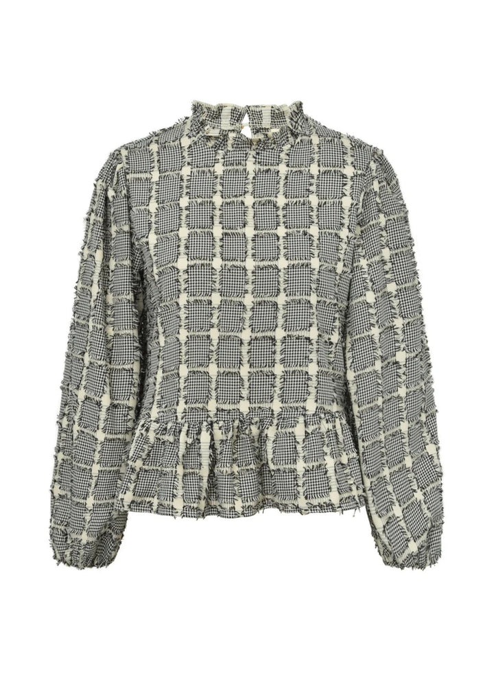 Gossia - VibsGO Bluse - Creme/Black Checks