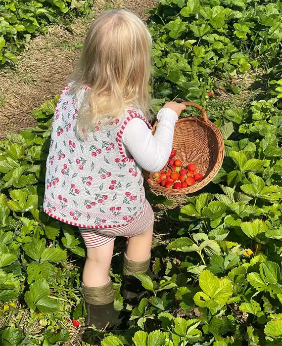 Sissel Edelbo - Gro Mini Vest - Kantha Cherry