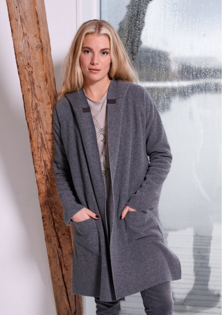 Henriette Copenhagen - Cardigan Med Bælte - Grey