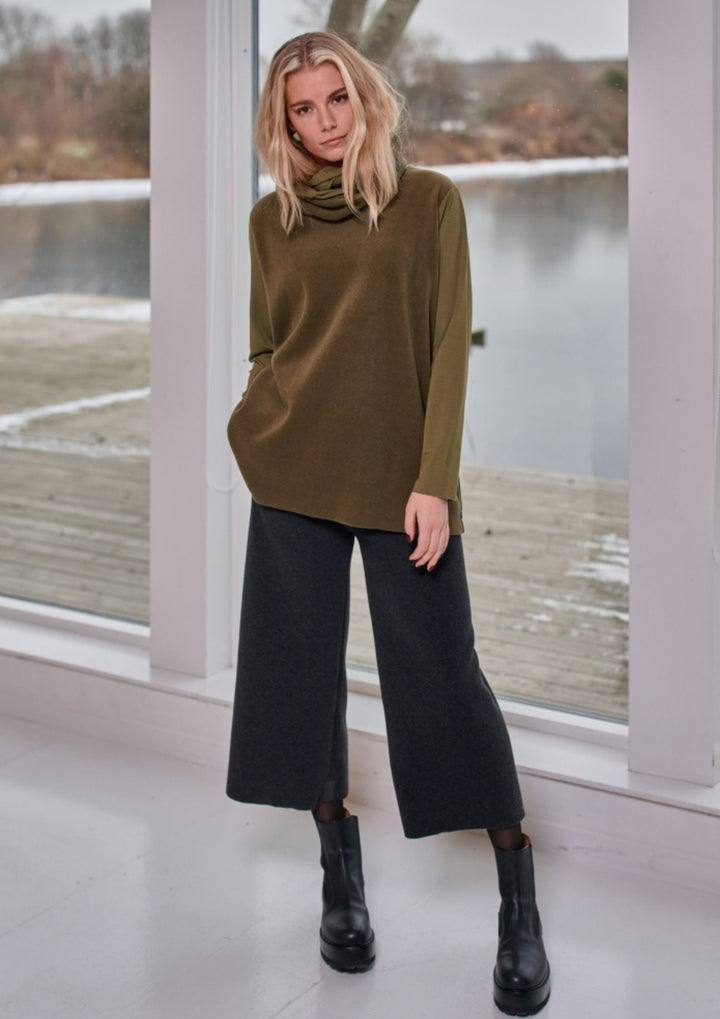 Henriette Copenhagen - Fleece - Flare bukser - Black