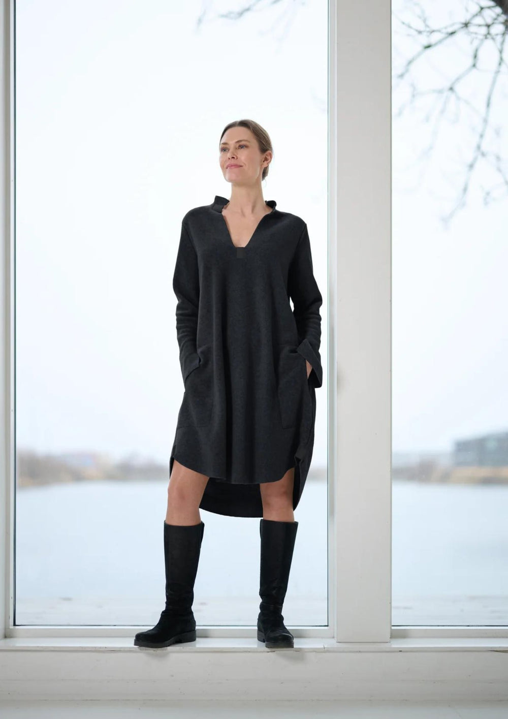Henriette Copenhagen - Fleece - Kjole - Black