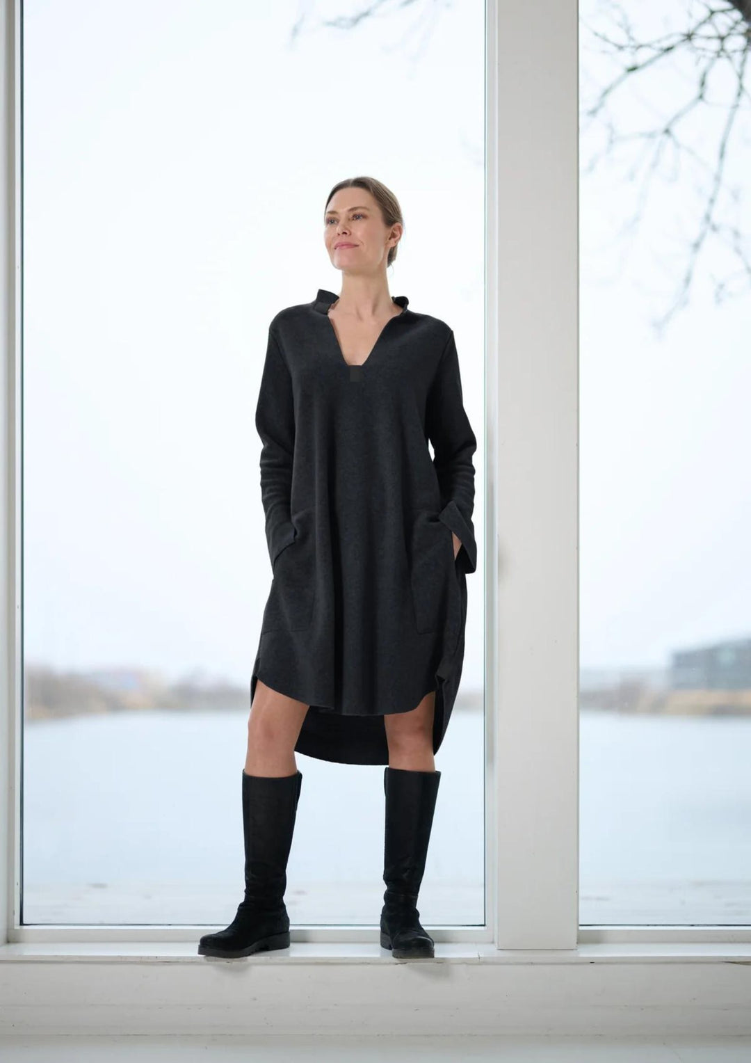 Henriette Copenhagen - Fleece - Kjole - Black