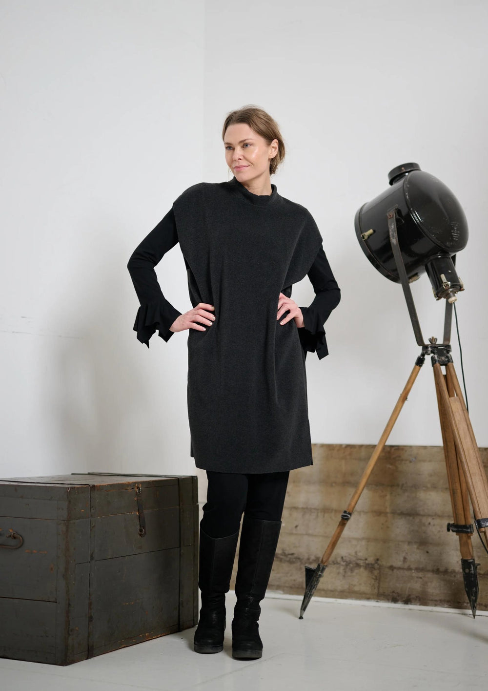 Henriette Copenhagen - Fleece - Tunika - Black