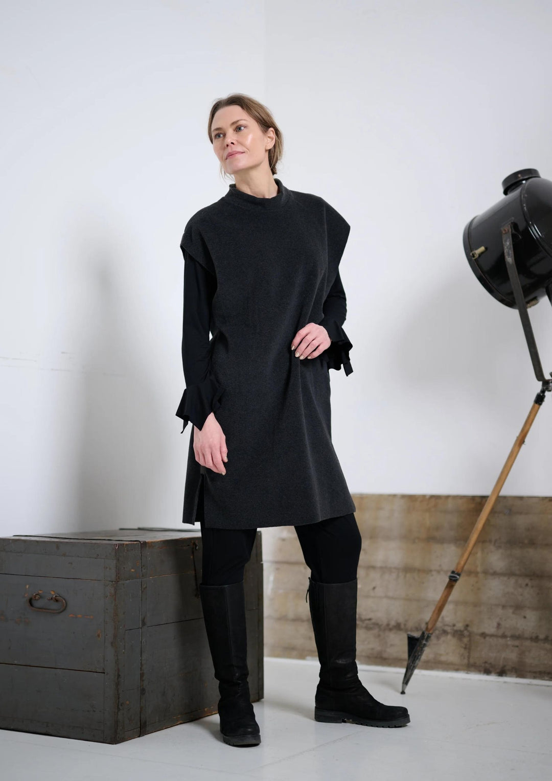 Henriette Copenhagen - Fleece - Tunika - Black