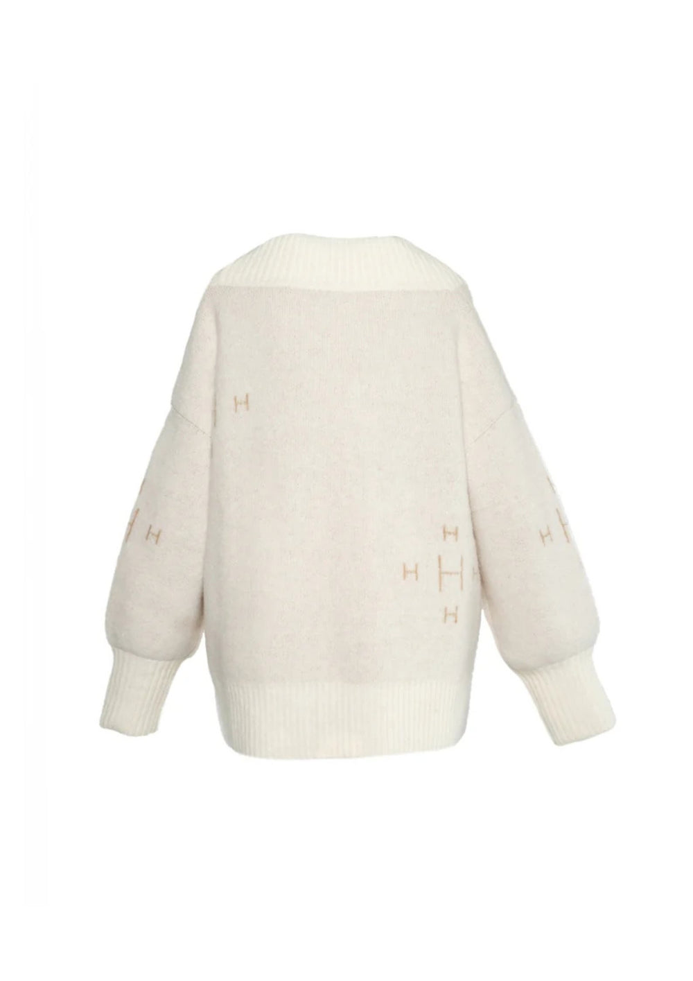 Hest - Fam V-neck Sweater - White