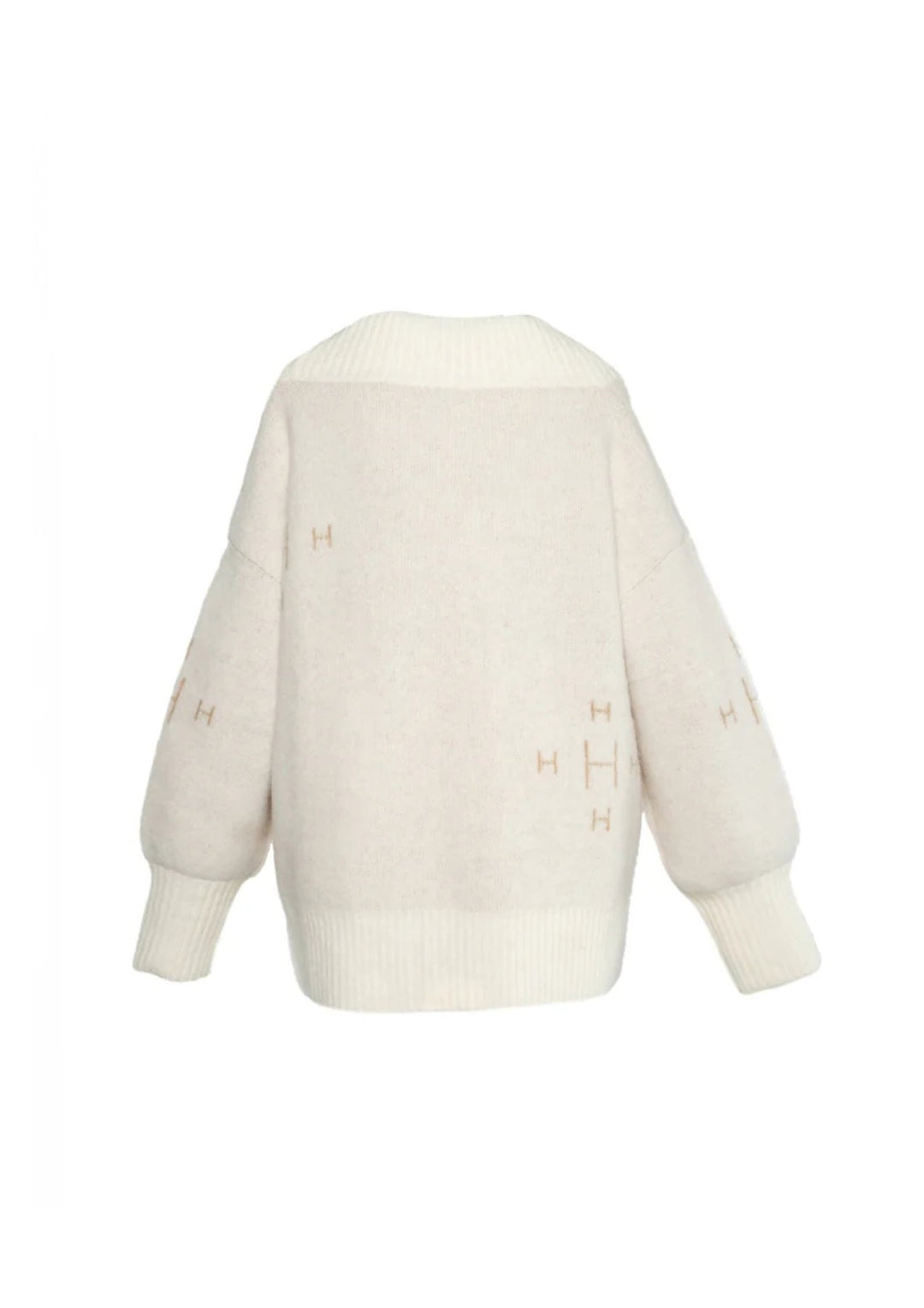 Hest - Fam V-neck Sweater - White