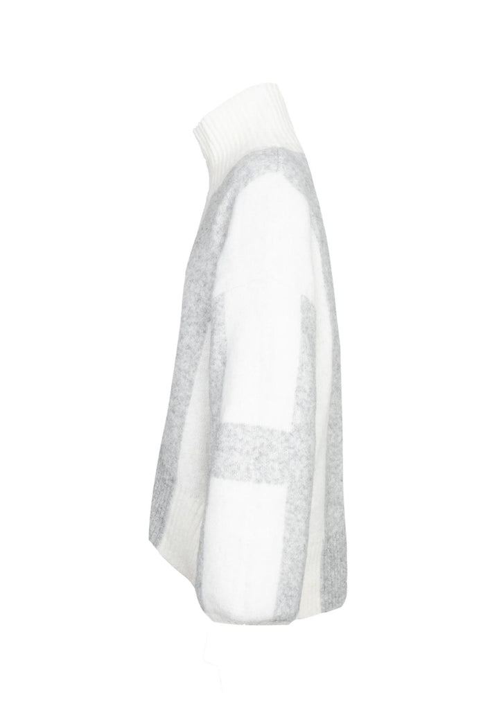 HEST - ISA Sweater - Off White With Grey