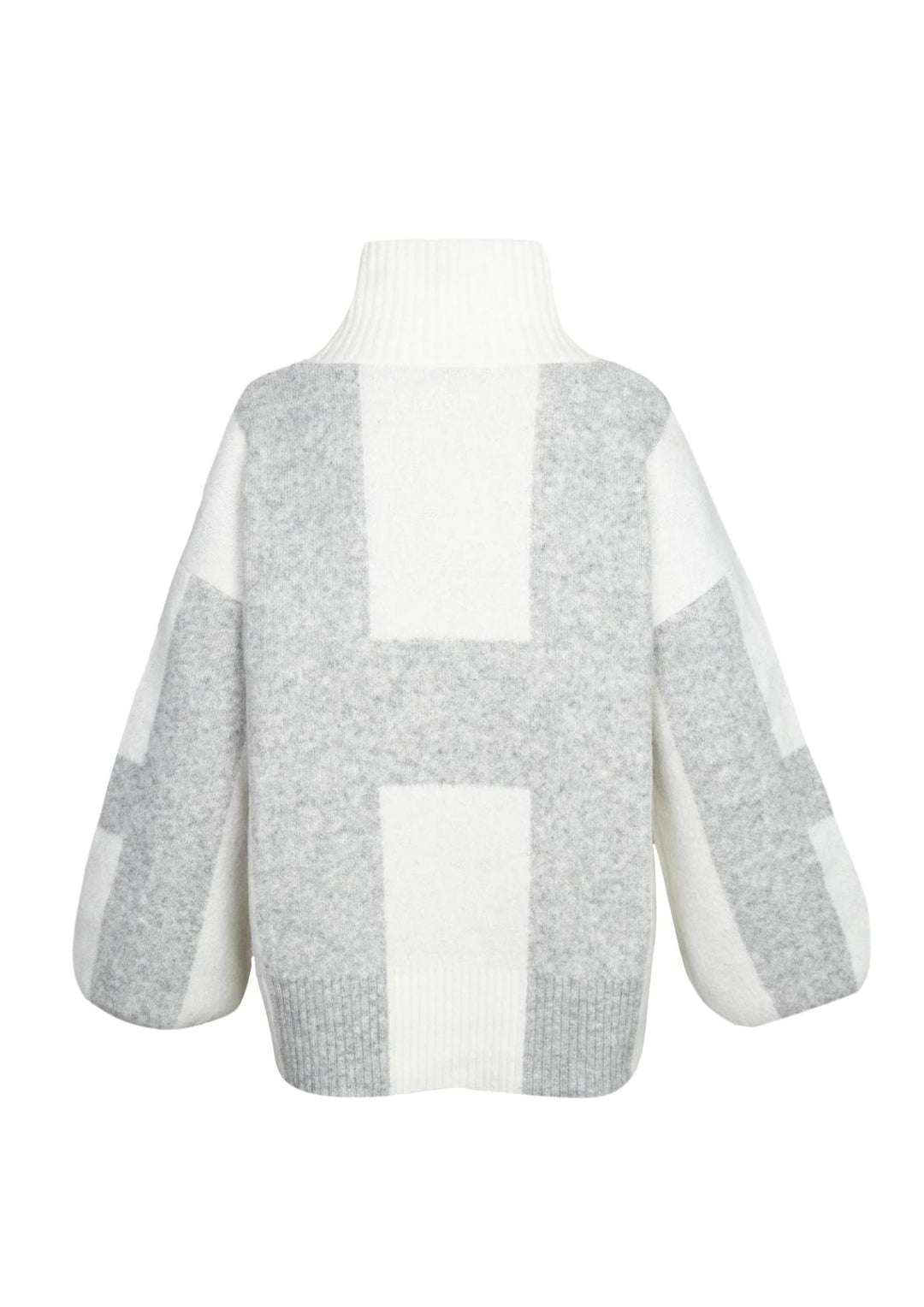 HEST - ISA Sweater - Off White With Grey