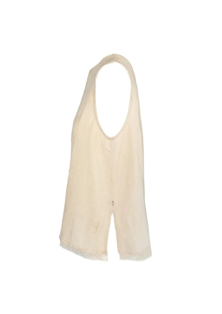 HEST - Lila Linen Top - Summer Sand