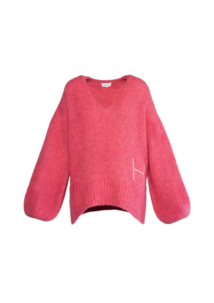 HEST - Sofie V-neck Sweater - Rose Smoke