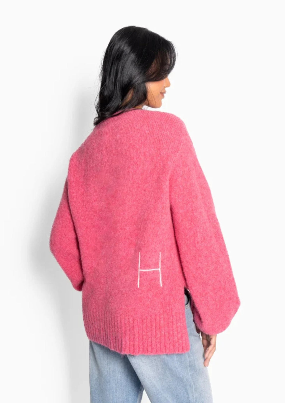 HEST - Sofie V-neck Sweater - Rose Smoke