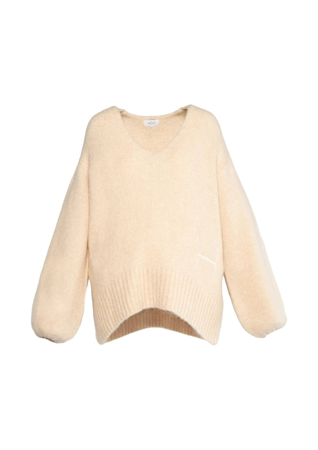 HEST - Sofie V-neck Sweater - Summer Sand