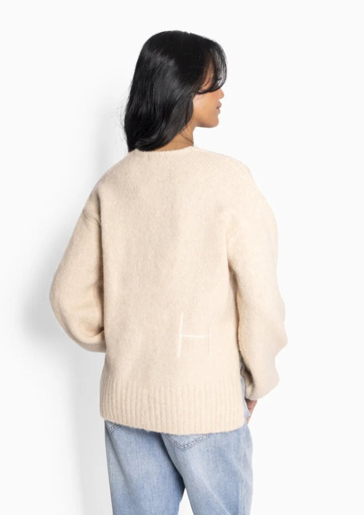 HEST - Sofie V-neck Sweater - Summer Sand