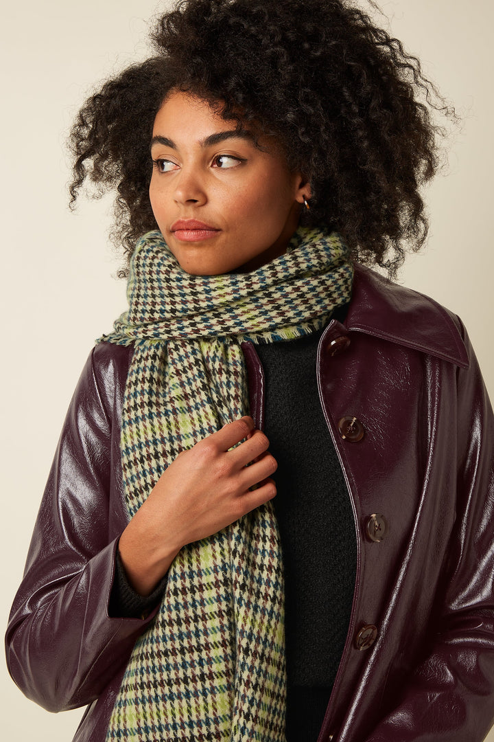 King Louie - Houndstooth Halstørklæde - Spruced Green - ONESIZE