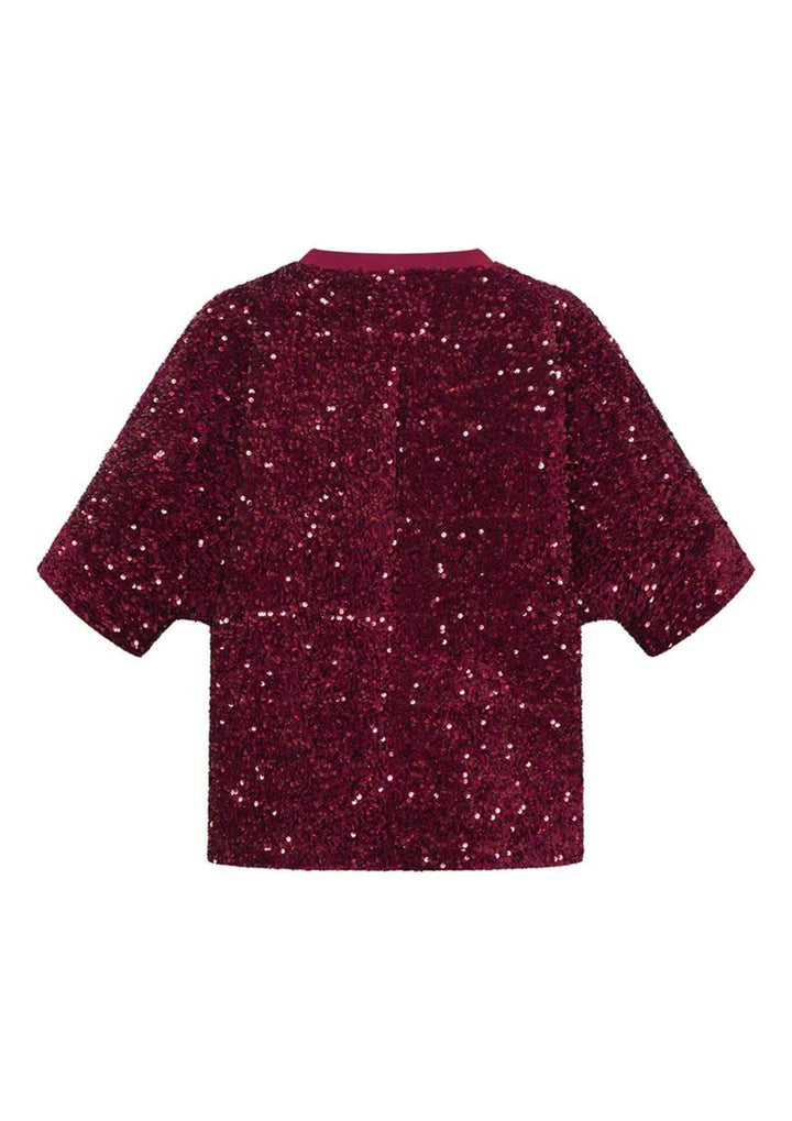 Hunkøn - Kaia Sequin Jakke - Deep Red