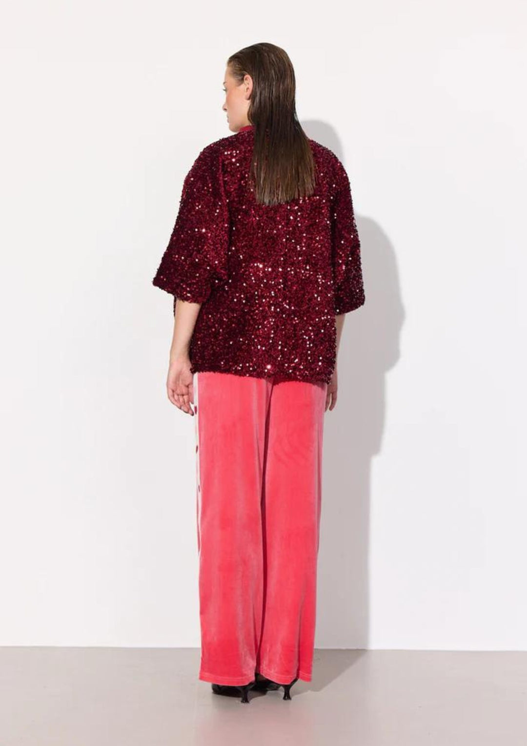 Hunkøn - Kaia Sequin Jakke - Deep Red