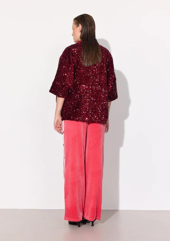 Hunkøn - Kaia Sequin Jakke - Deep Red