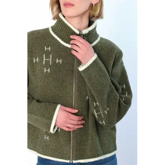 Hest - Iben Zip Jakke - Winter Moss