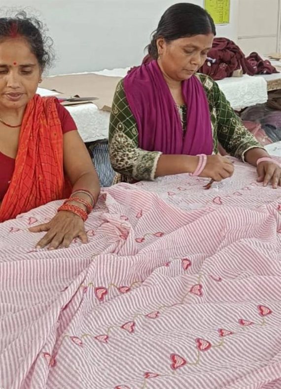 Sissel Edelbo - Wenke Kjole - Pink Stripes - Onesize
