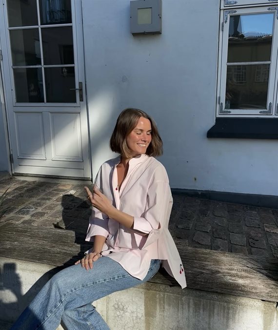 Wauw - Luna Cherry Bluse - Light Pink