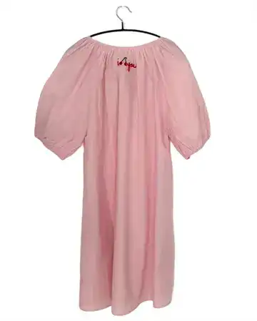 Wauw - Cherry dress - Light pink stripe