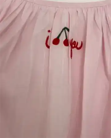 Wauw - Cherry dress - Light pink stripe