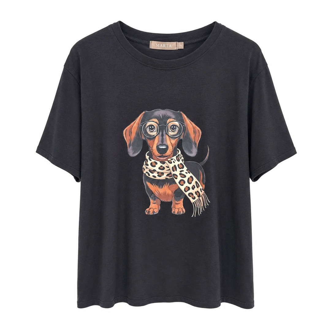 Marta - Inge Dog Tee - Black
