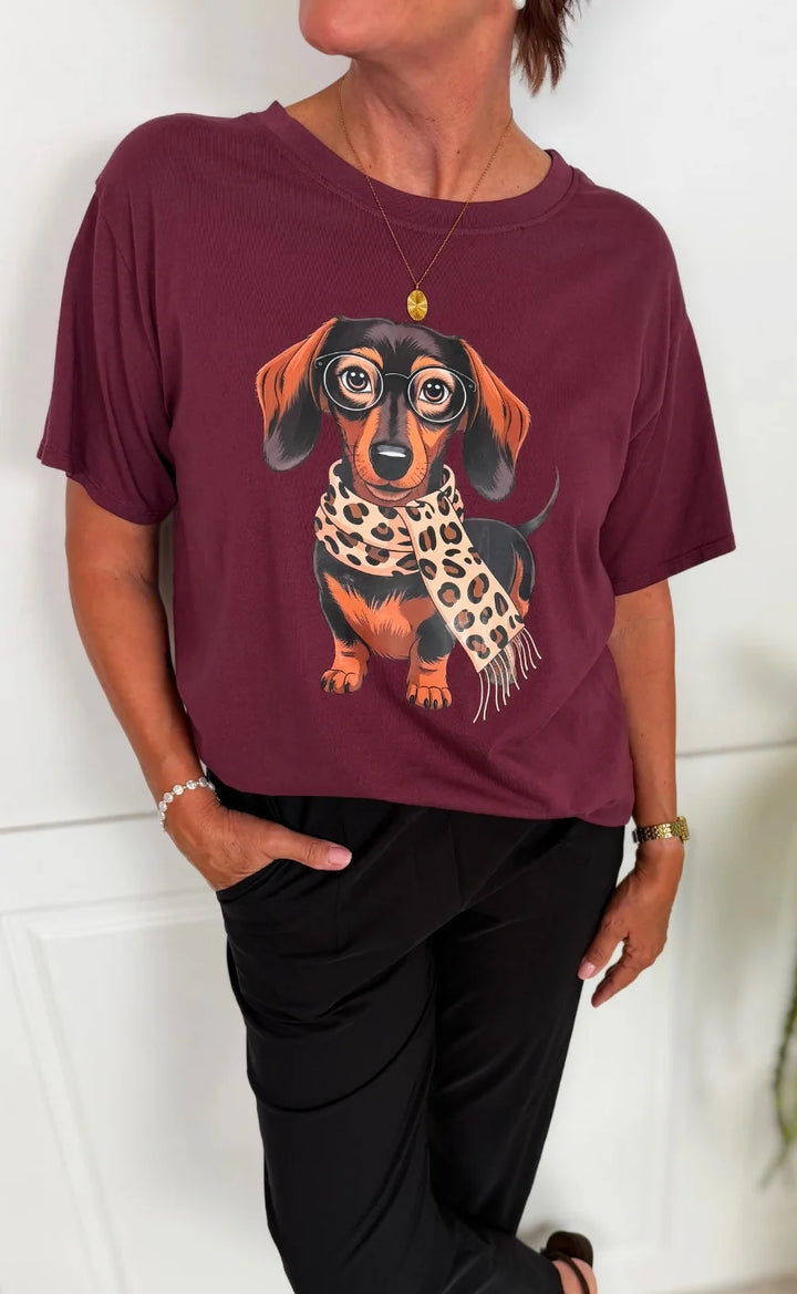 Marta - Inge Dog Tee - Bordeaux