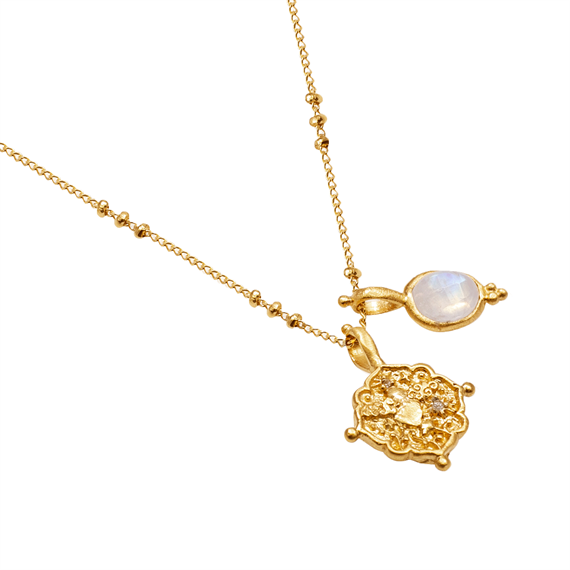 Ananda Soul - Inner Knowing - Halskæde - Guld - Moonstone/White