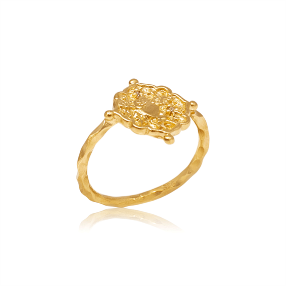 Ananda Soul - Inner Knowing - Ring - Labradorite - White Topaz - Gold