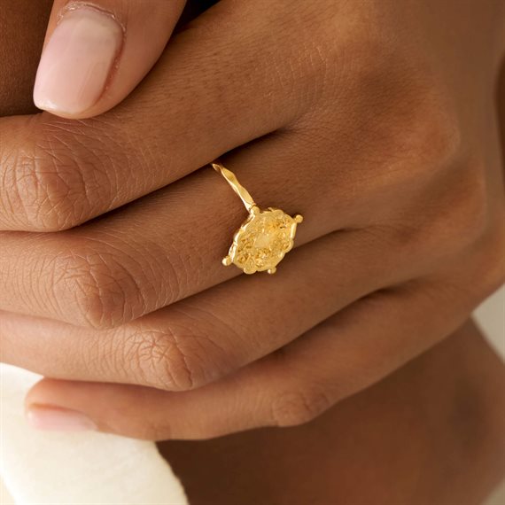 Ananda Soul - Inner Knowing - Ring - Labradorite - White Topaz - Gold