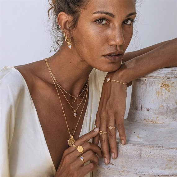 Ananda Soul - Intuitive Wisdom - Armbånd - Guld - Rainbow/Moonstone