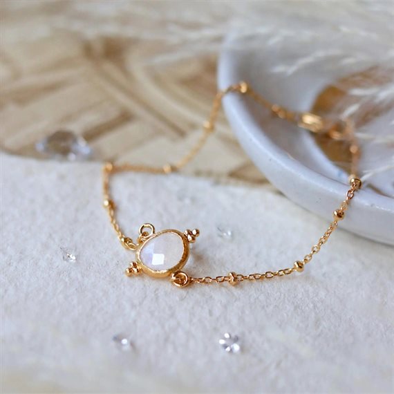 Ananda Soul - Intuitive Wisdom - Armbånd - Guld - Rainbow/Moonstone