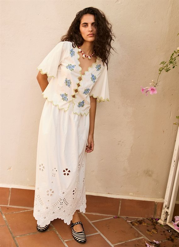 Sissel Edelbo - Trine Nederdel - White Cutwork - Onesize
