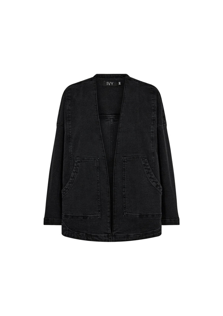 IVY - Augusta Denim Jakke - Wash Faded Black
