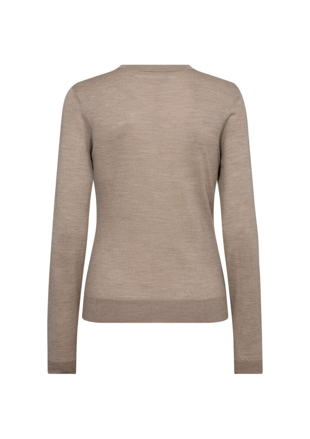 Ivy - Essex LS O-neck Strik - Beige Melange