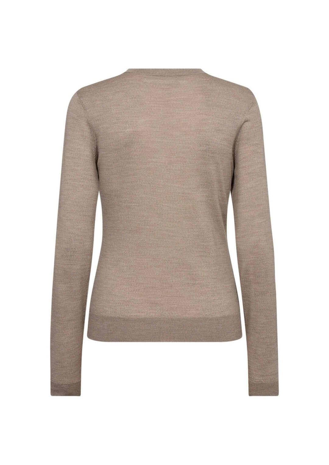 Ivy - Essex LS O-neck Strik - Beige Melange