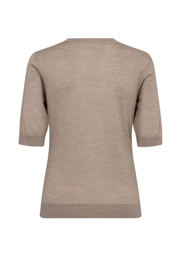 Ivy - Essex SS O-neck Strik - Beige Melange