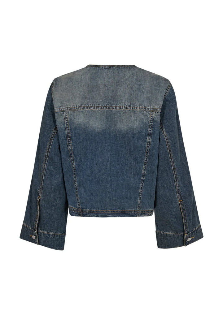 IVY - Jazz Cropped Denim Jakke Wash Melilla - Denim Blue